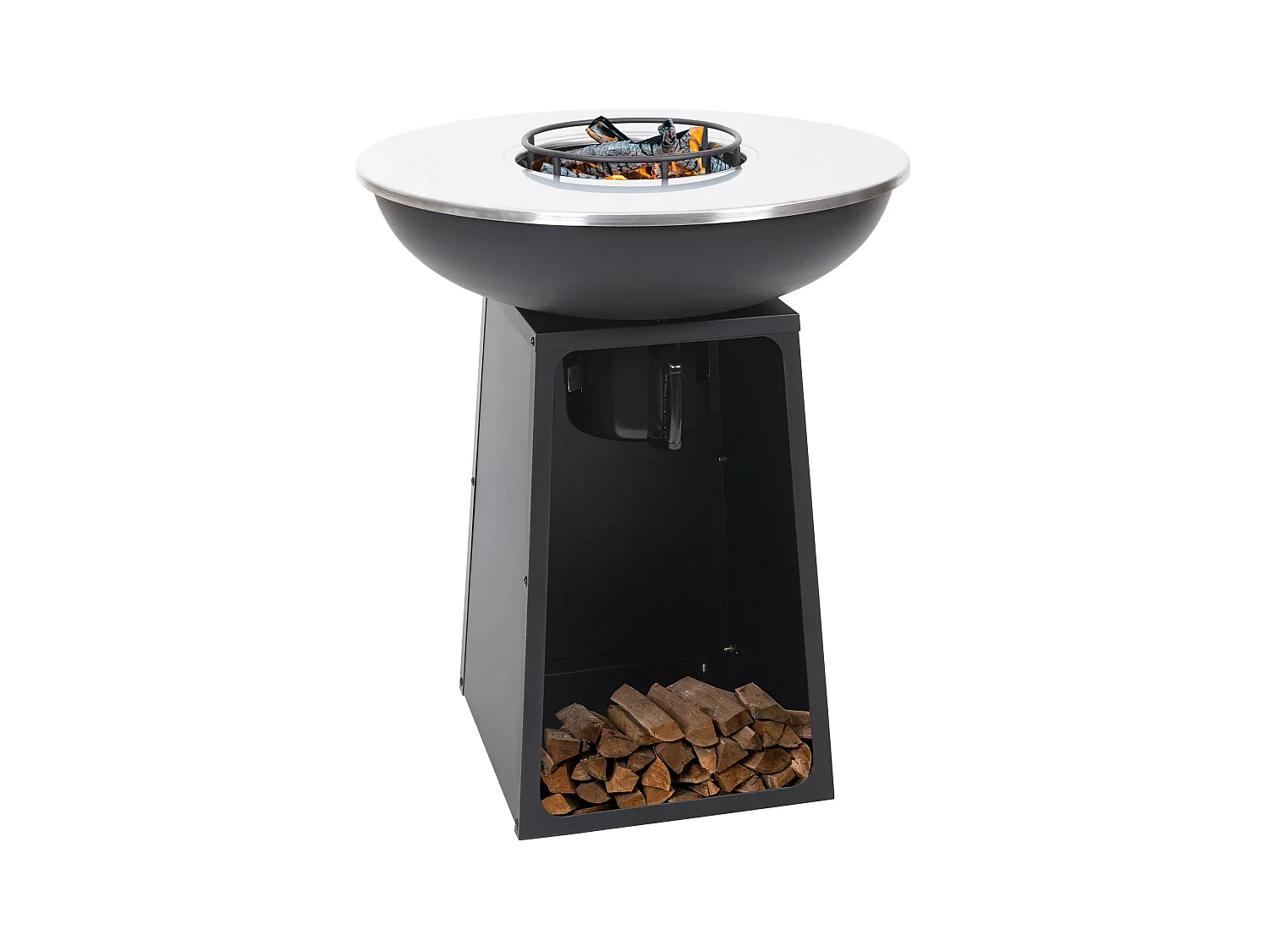 Vuurschaal met grillplaat MCW-K97,  Ø66cm zwart