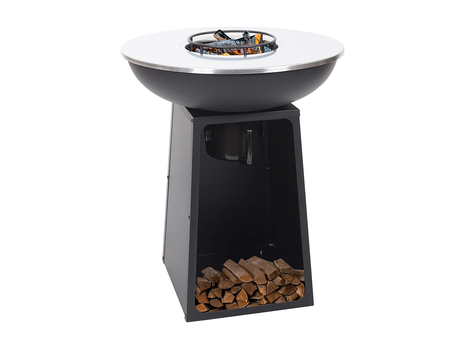 Vuurkorf met grillplaat MCW-K97,  Ø66cm zwart