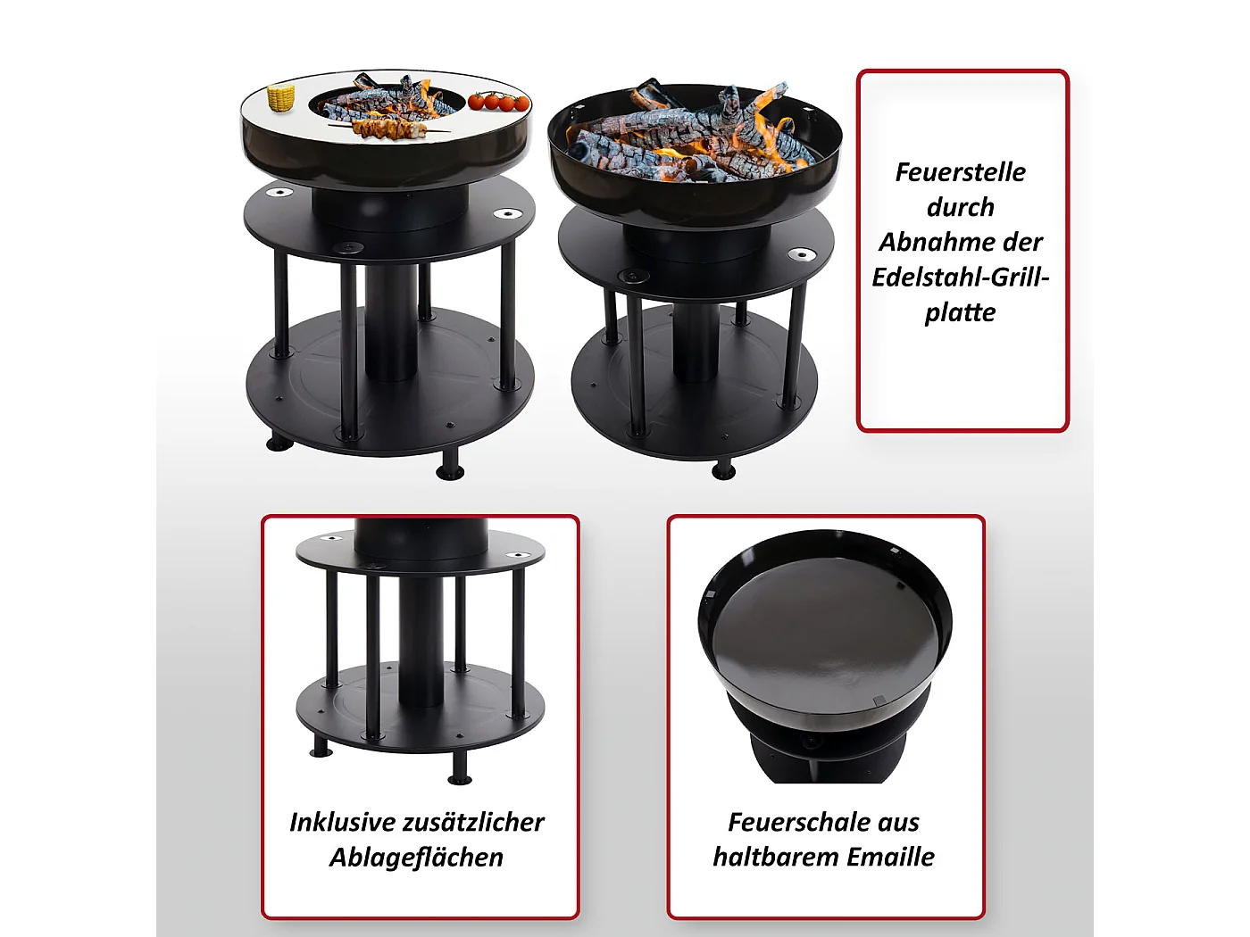 Plaque à feu avec grill MCW-K95