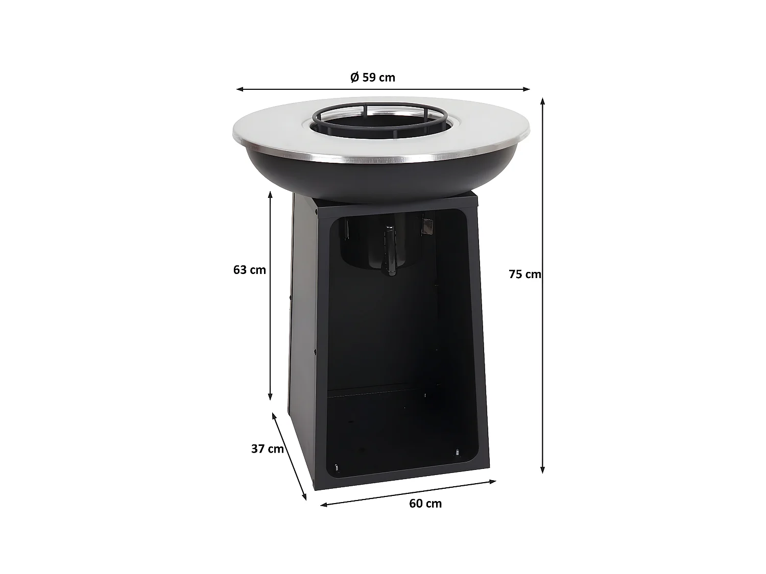 Plaque de cuisson avec grill MCW-K97,  Ø59cm noir