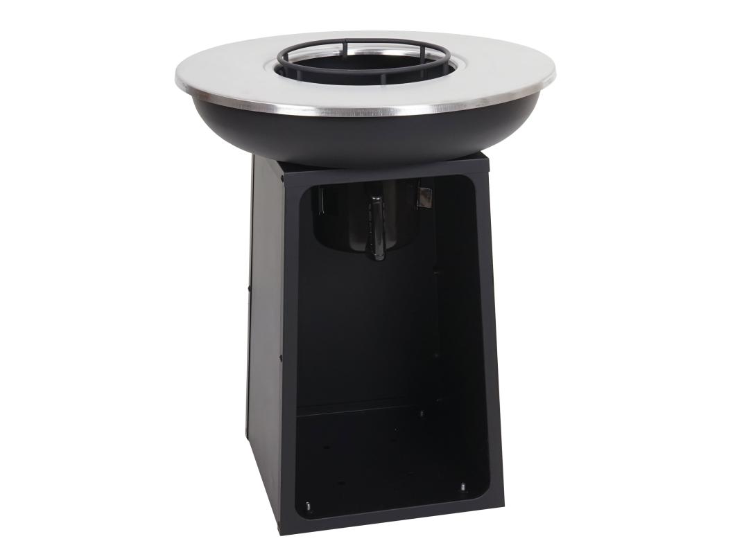 Barbecue BBQ braciere con piastra riscaldante MCW-K97 acciaio Ø 59cm nero