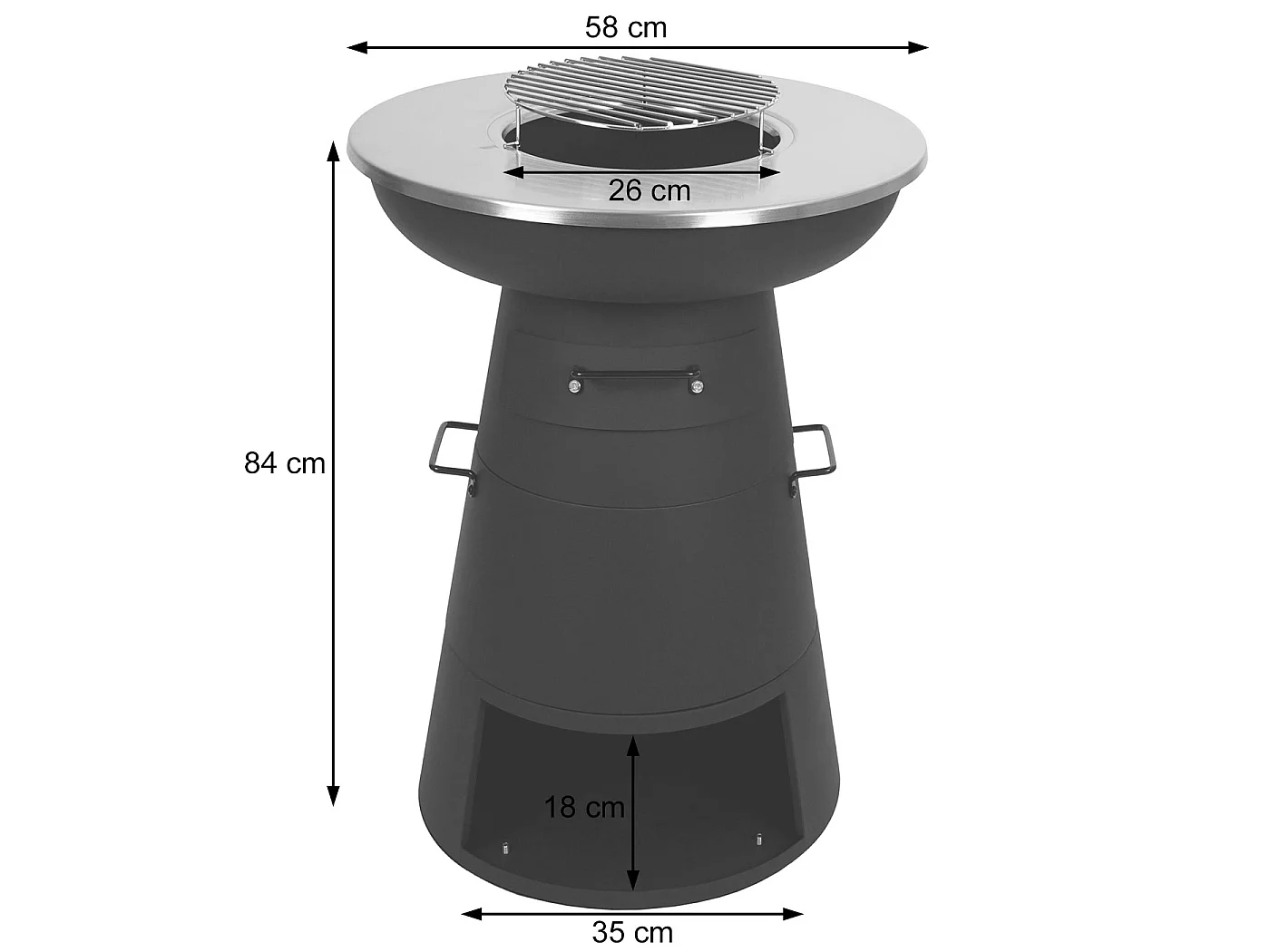 Plaque à feu avec grill MCW-K96