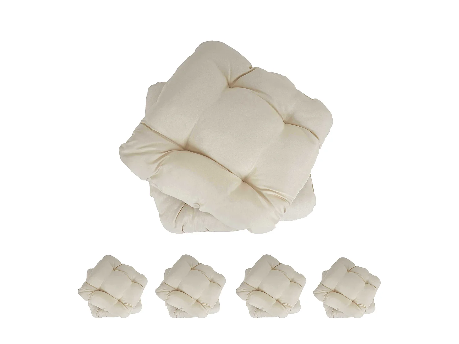 Coussin d'assise Milano (set de 10),  crème