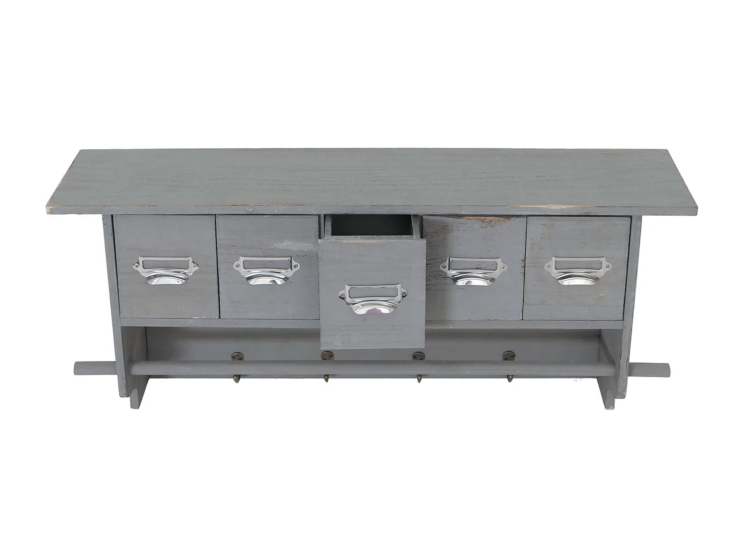 Półka kuchenna MCW-C49 5 szuflad,  Shabby look, szary