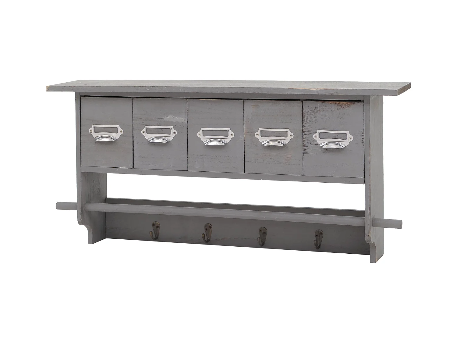Étagère de cuisine MCW-C49 5 tiroirs,  shabby look, gris