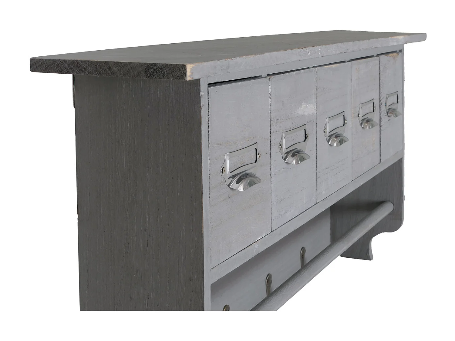 Étagère de cuisine MCW-C49 5 tiroirs,  shabby look, gris