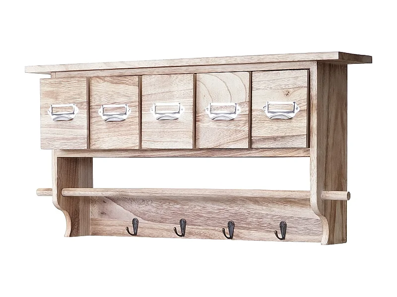 Prateleira de cozinha MCW-C49 5 gavetas,  natureza