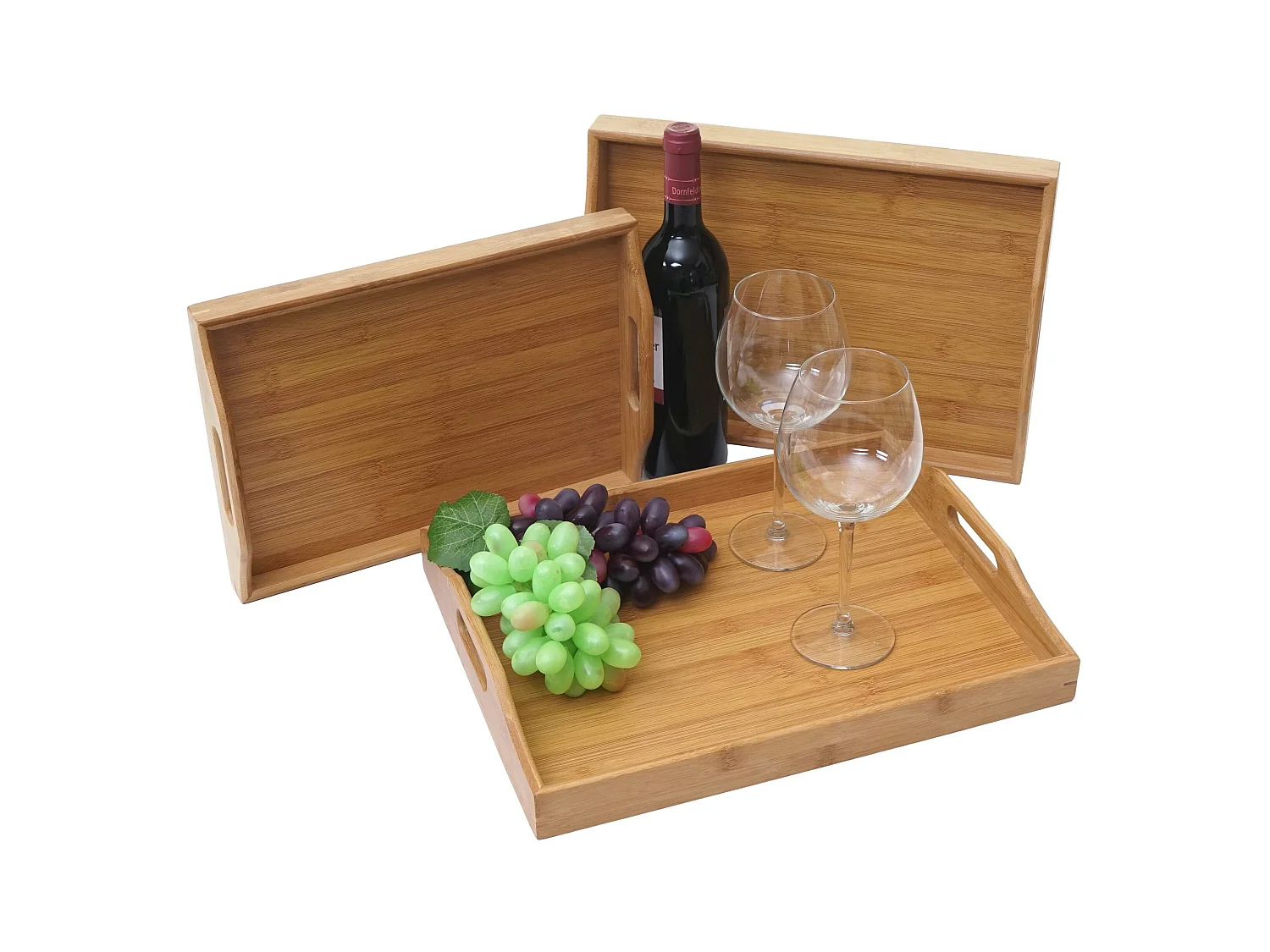 Plateau MCW-B86 Bambou (set de 3)