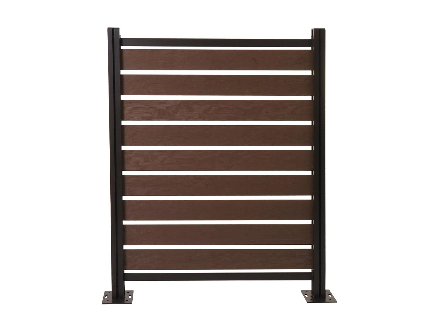 Alu Mülltonnen-Zaun MCW-K57, Braun