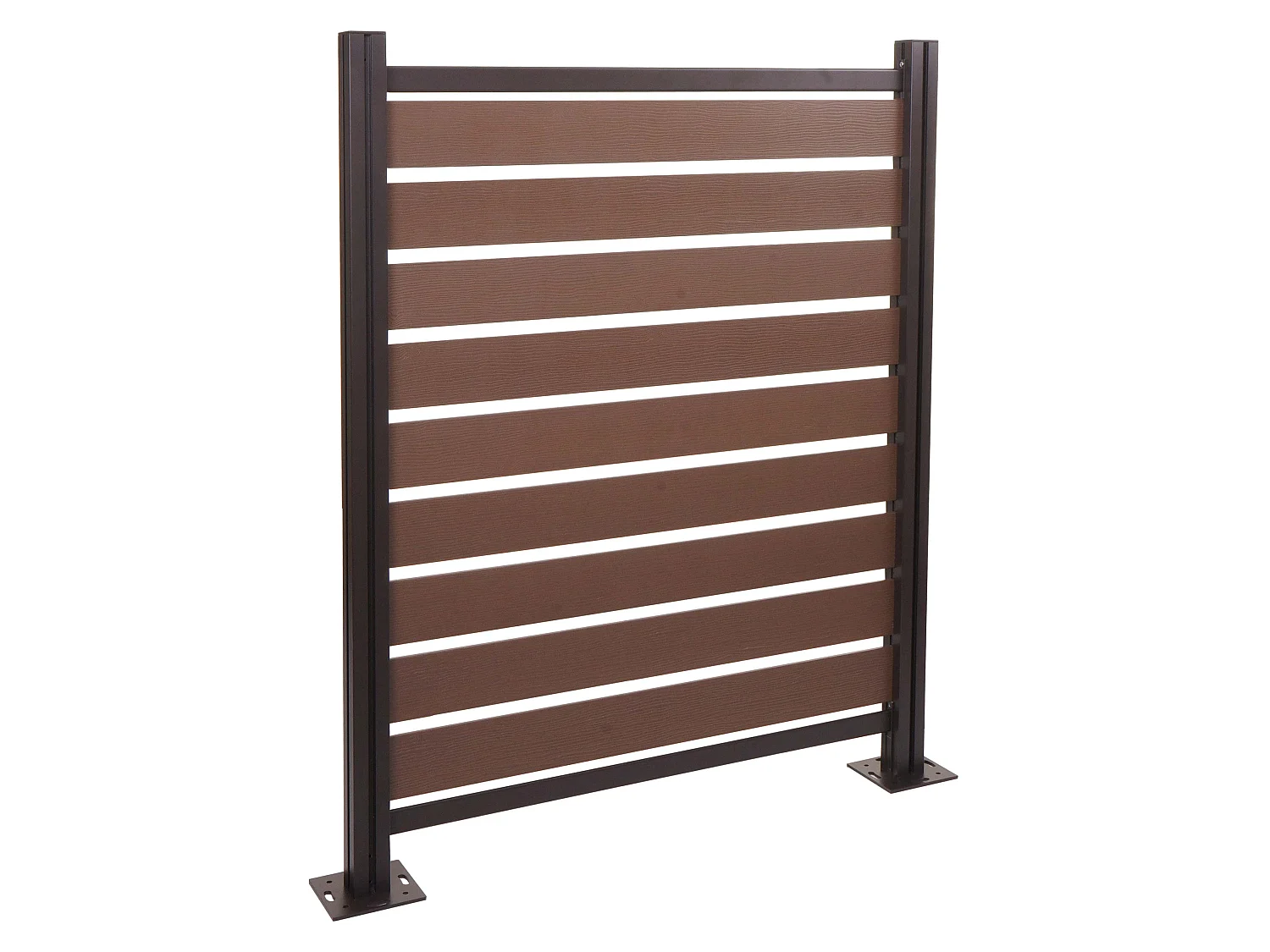 Clôture pour poubelles en aluminium MCW-K57,  marron