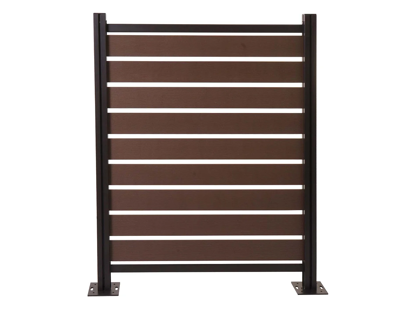 Clôture pour poubelles en aluminium MCW-K57,  marron