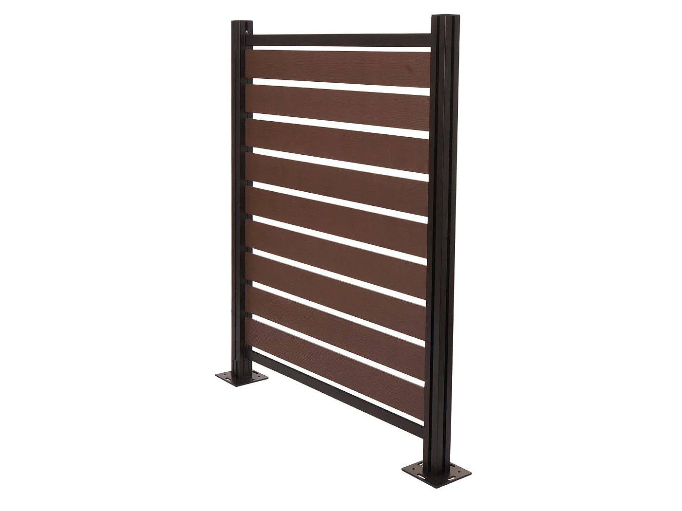 Clôture pour poubelles en aluminium MCW-K57,  marron