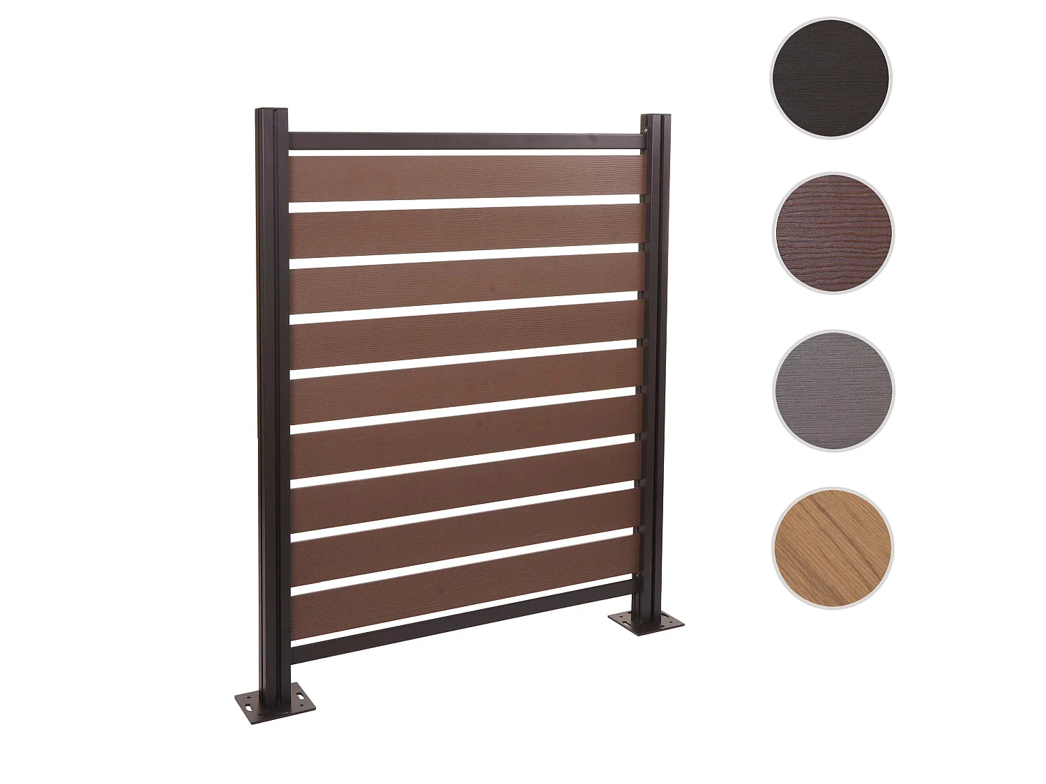 Clôture pour poubelles en aluminium MCW-K57,  marron