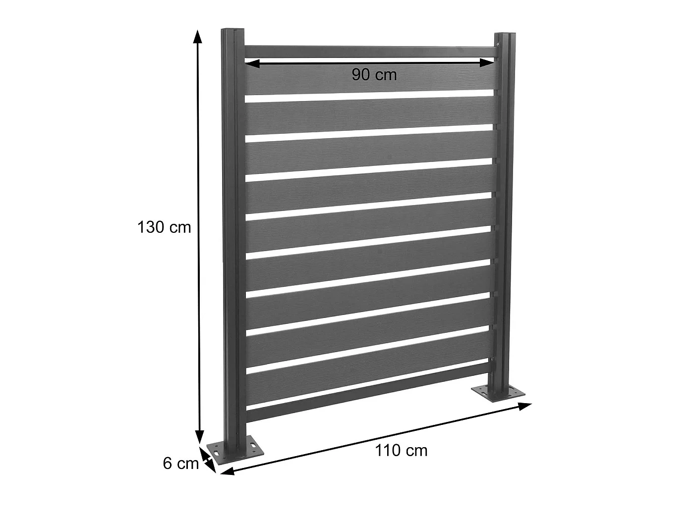 Aluminiowe ogrodzenie kosza na śmieci MCW-K57,  antracyt