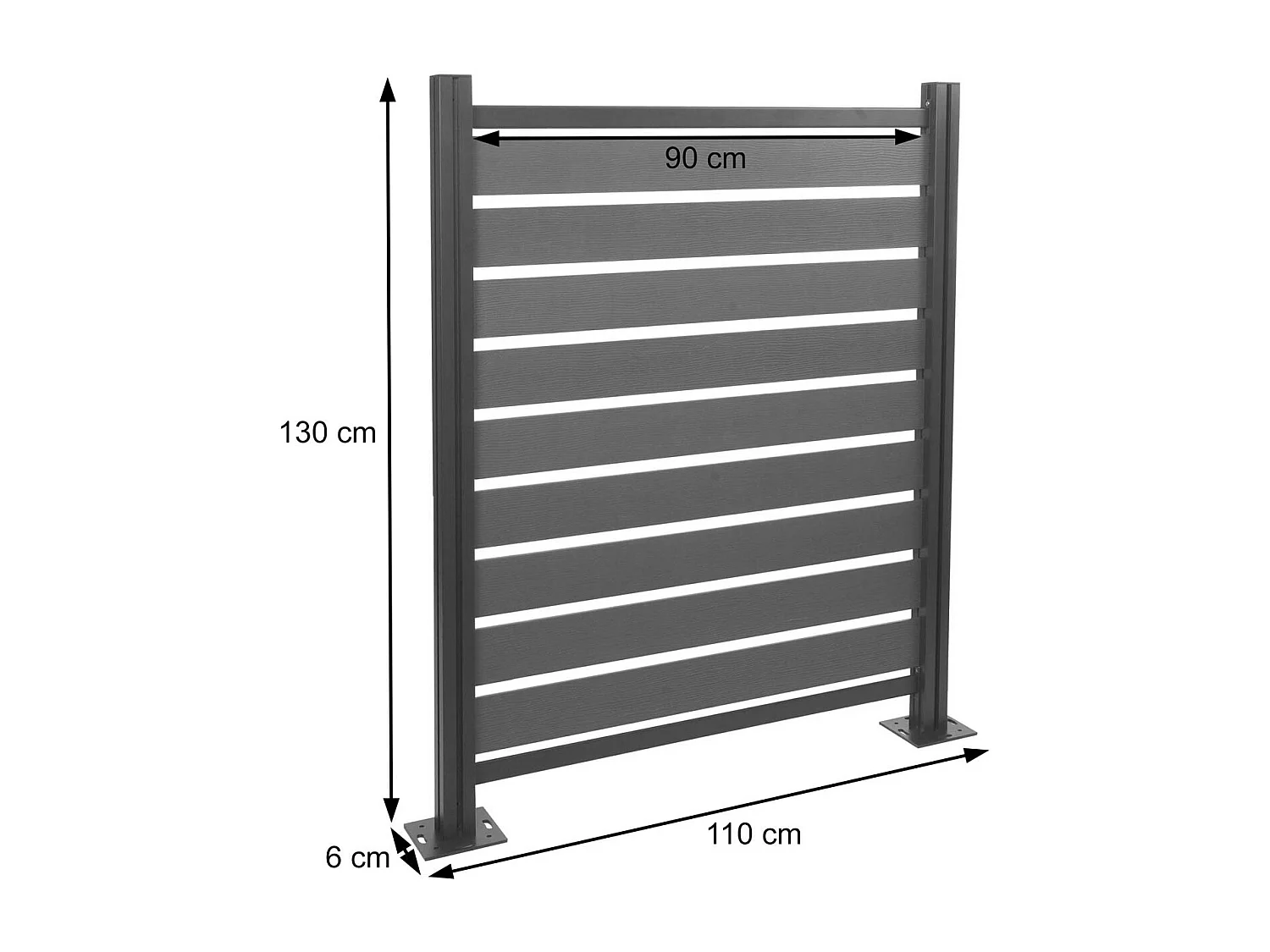 Aluminium afvalemmerhek MCW-K57,  grijs