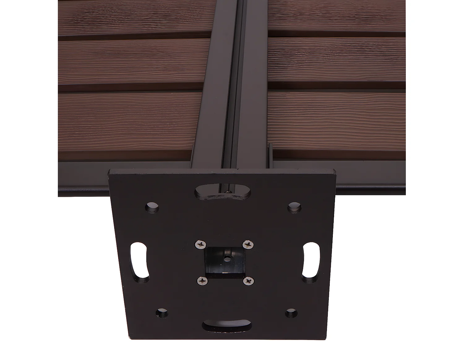 Valla de aluminio para papeleras MCW-K57,  marrón