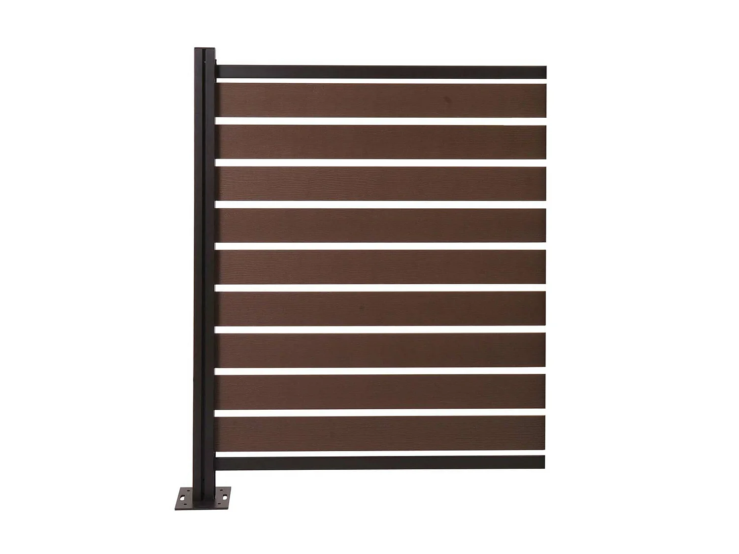 Valla de aluminio para papeleras MCW-K57,  marrón