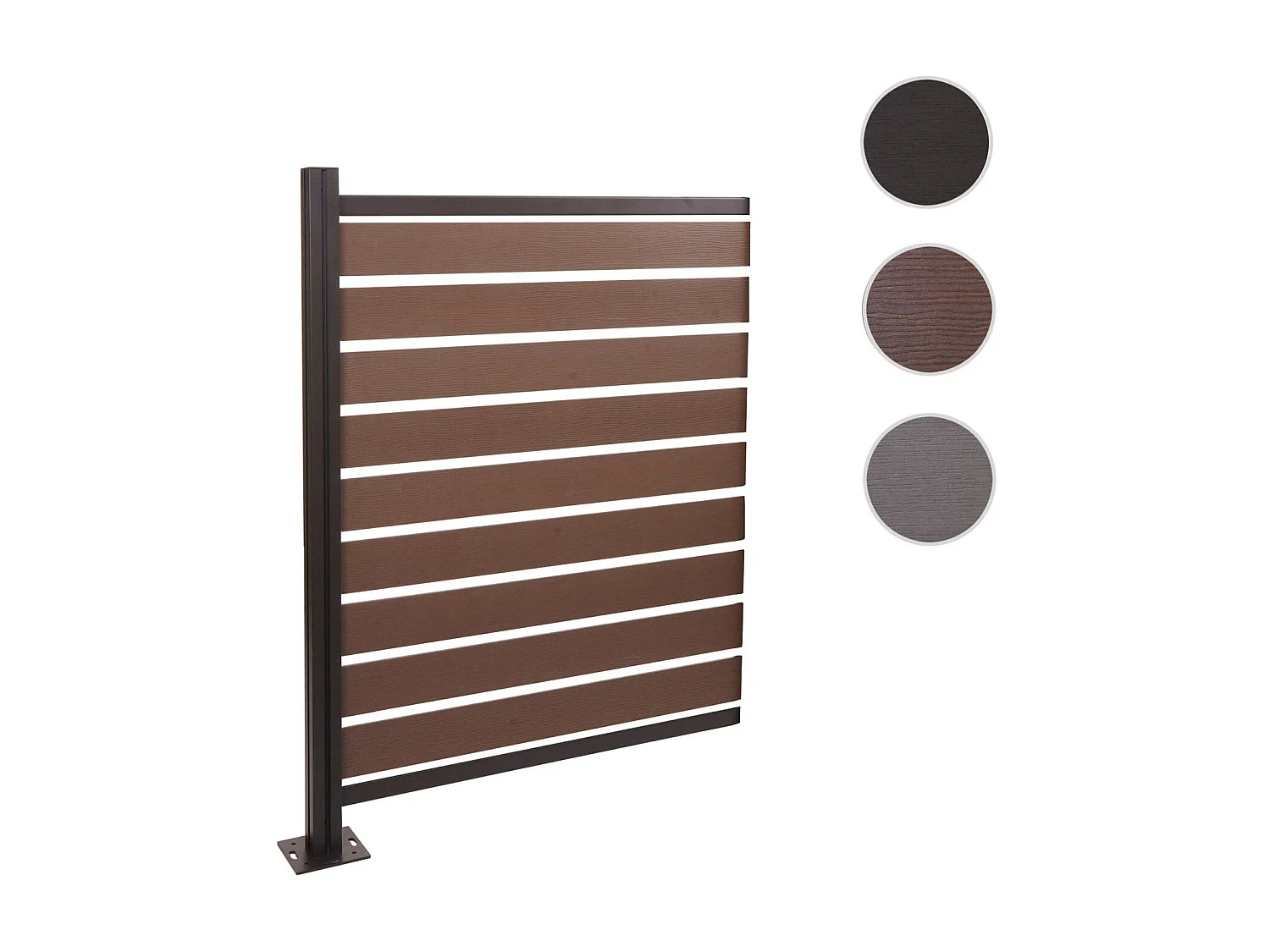 Valla de aluminio para papeleras MCW-K57,  marrón