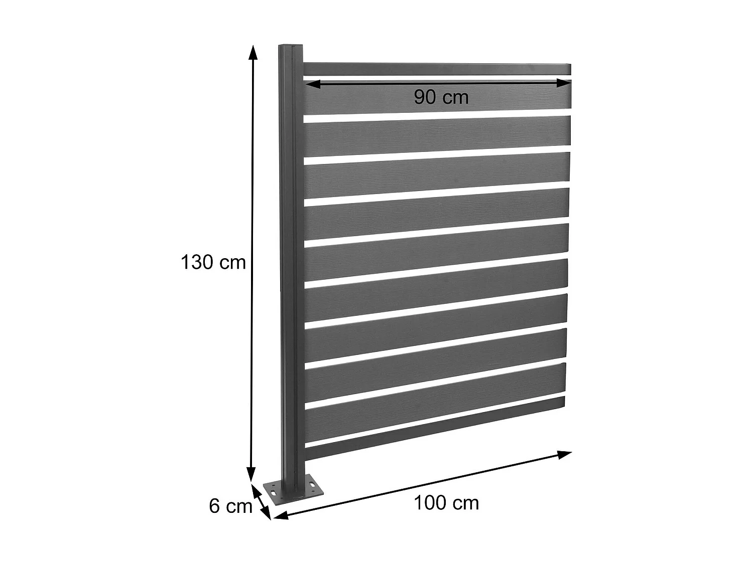 Clôture pour poubelles en aluminium MCW-K57,  marron
