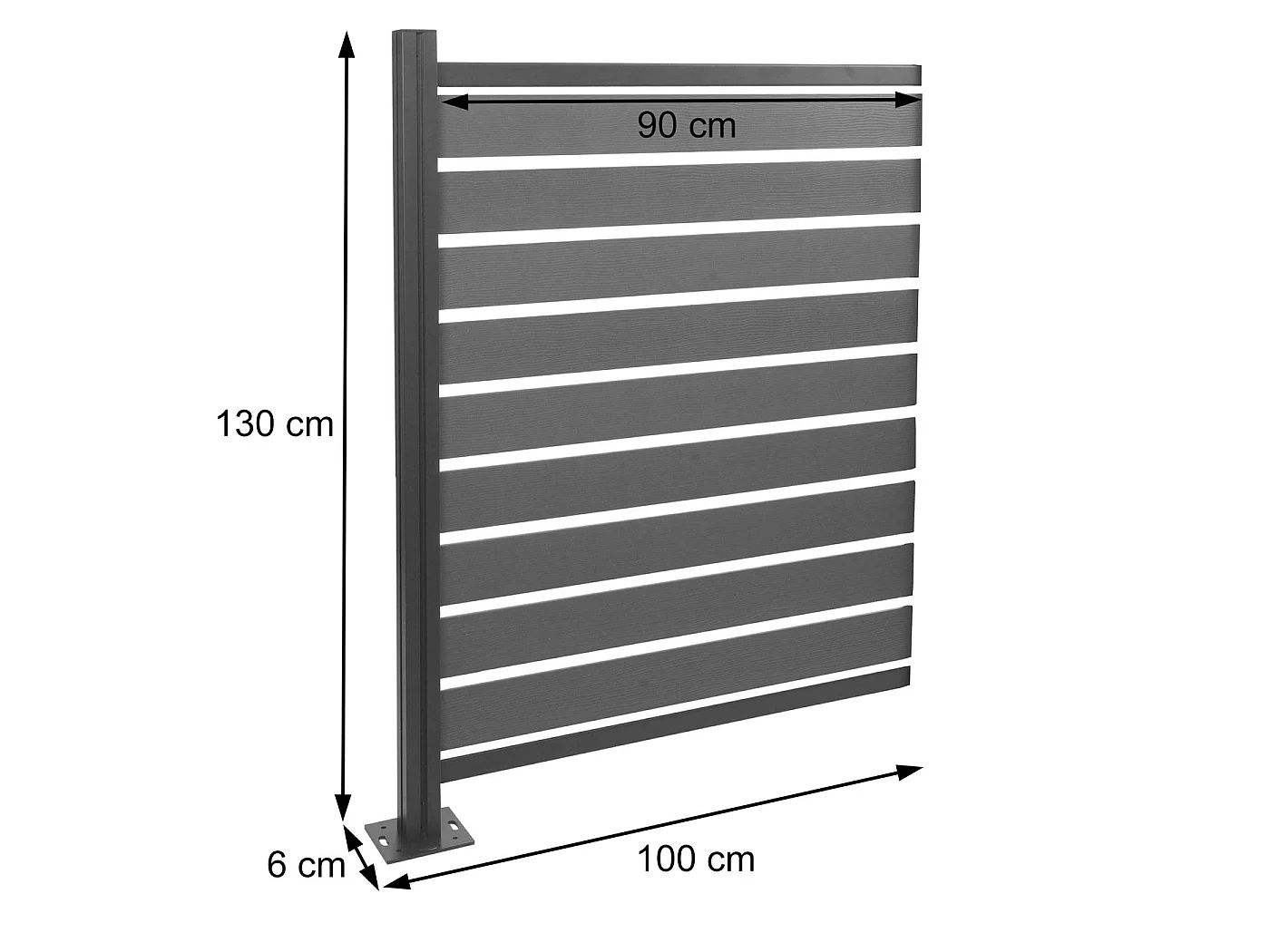 Clôture pour poubelles en aluminium MCW-K57,  marron