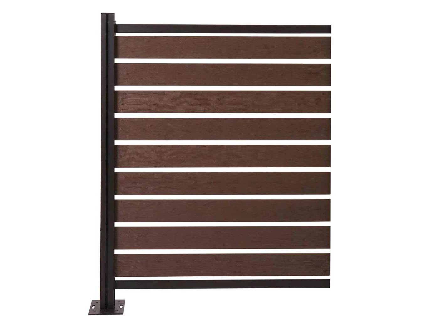 Clôture pour poubelles en aluminium MCW-K57,  marron