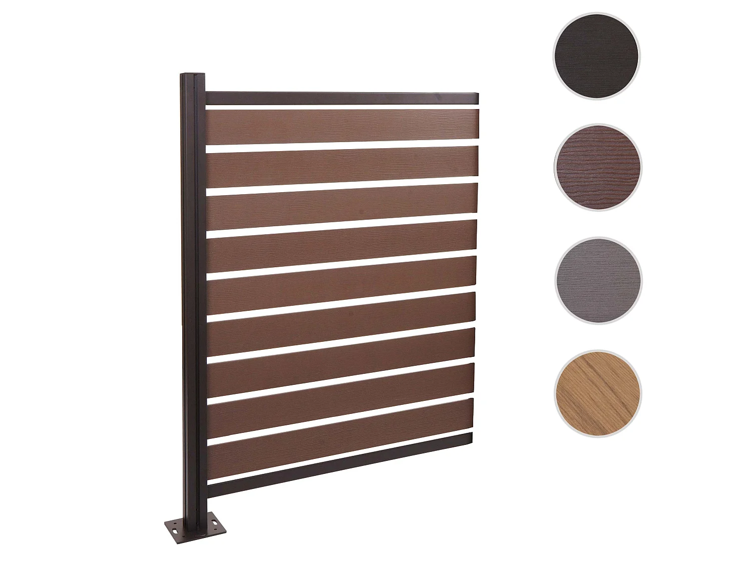 Clôture pour poubelles en aluminium MCW-K57,  marron