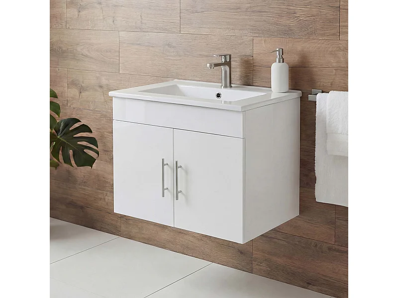 Lavatório + armário inferior MCW-D16,  branco