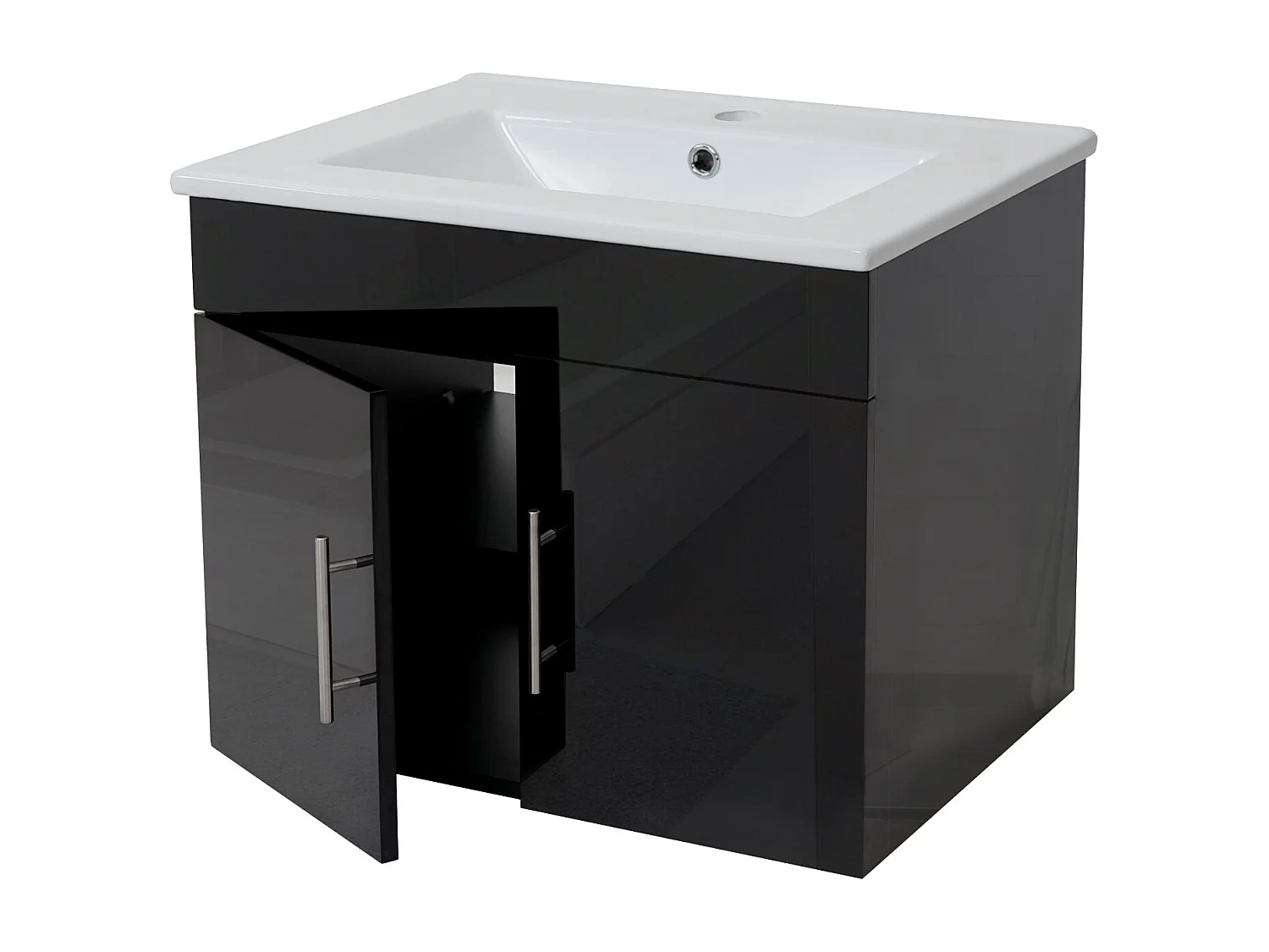 Lavabo + meuble bas MCW-D16,  noir