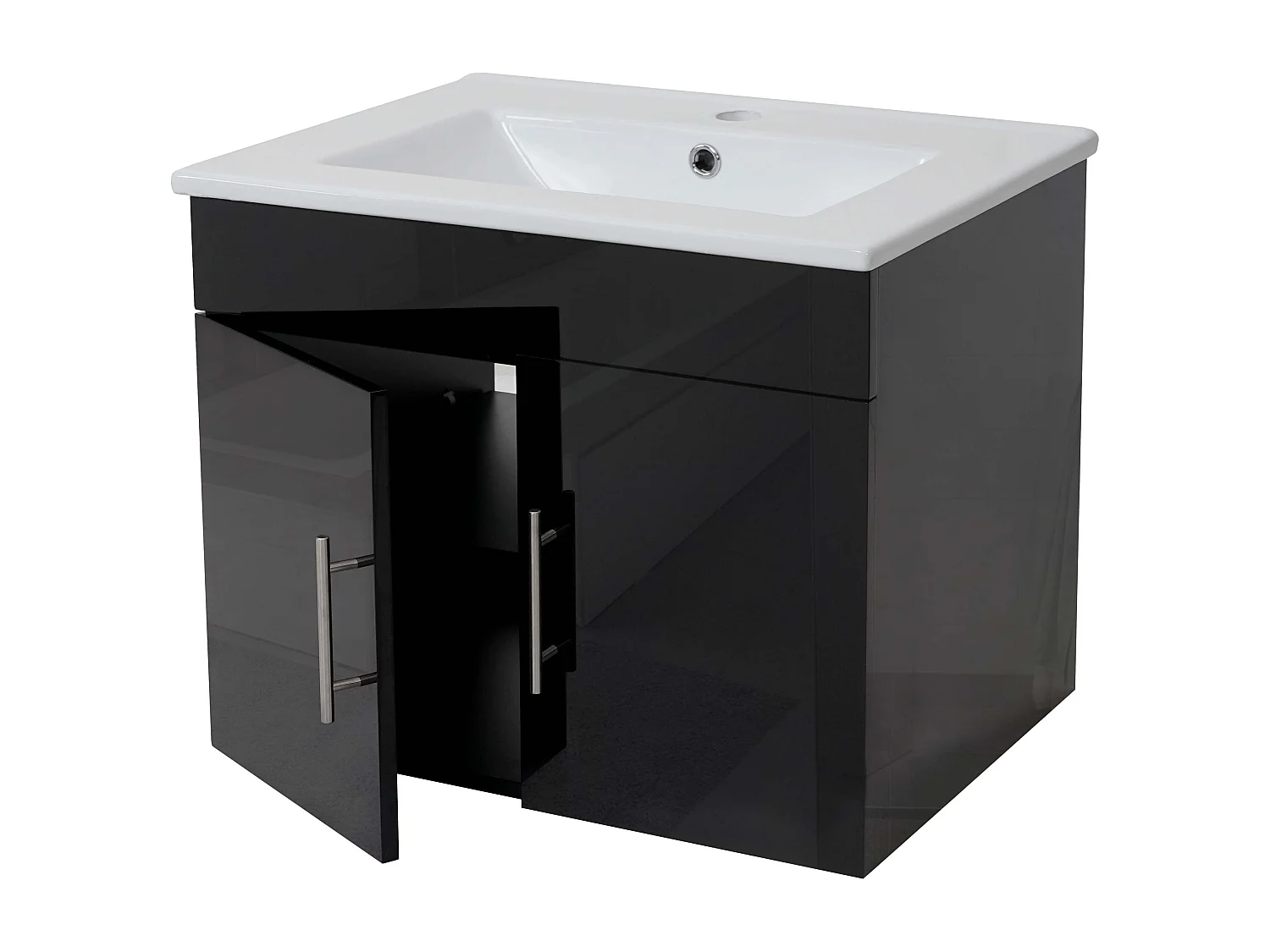 Lavabo + meuble bas MCW-D16,  noir