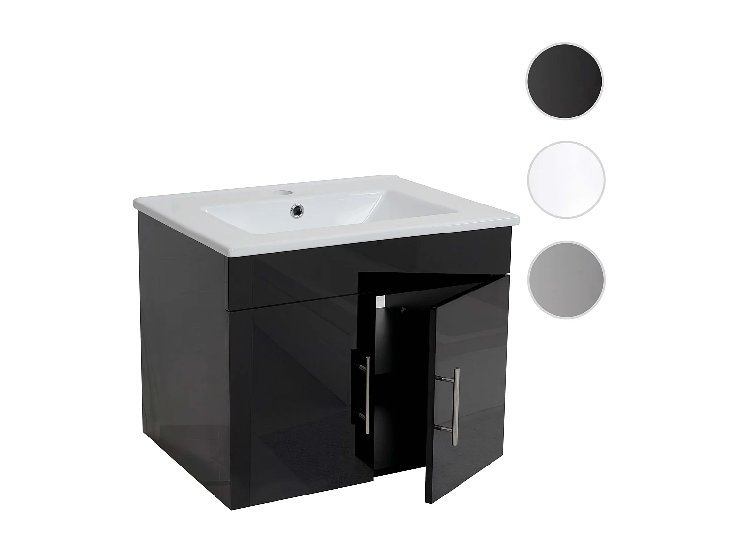 Lavabo + meuble bas MCW-D16,  noir