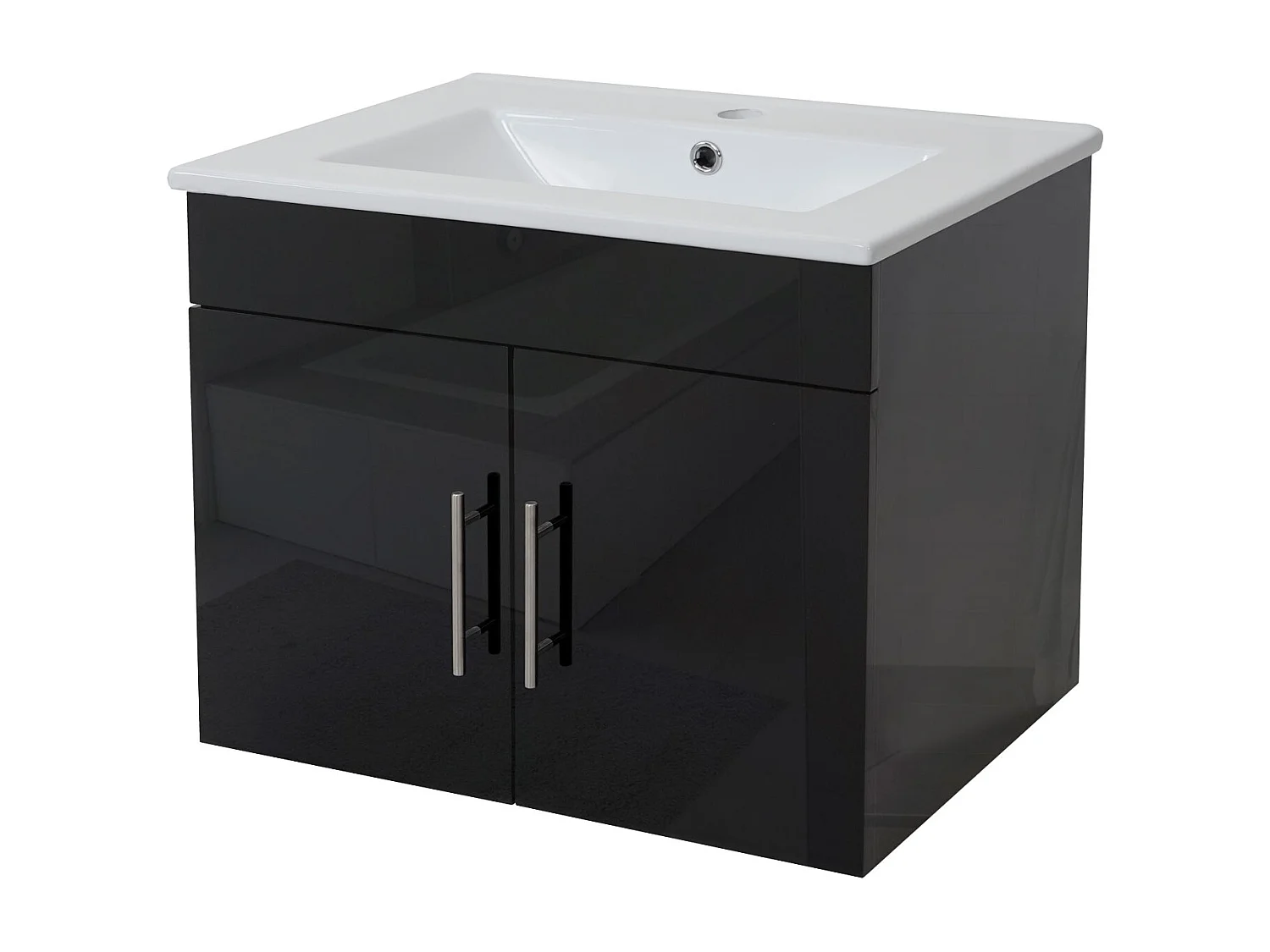 Lavabo + meuble bas MCW-D16,  noir