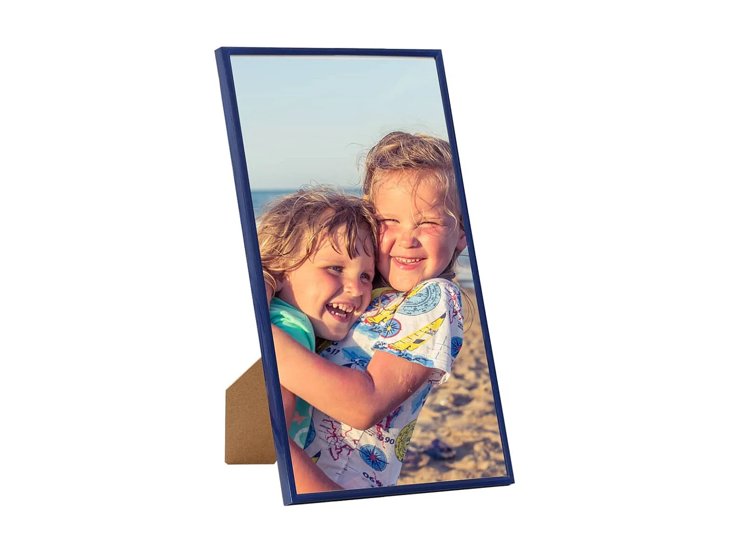 vidaXL Collage de cadres photo 3 pcs de table Bleu 13x18 cm MDF