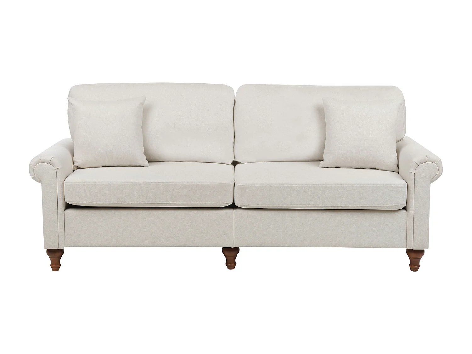 Canapé 3 places GINNERUP Tissu Beige clair