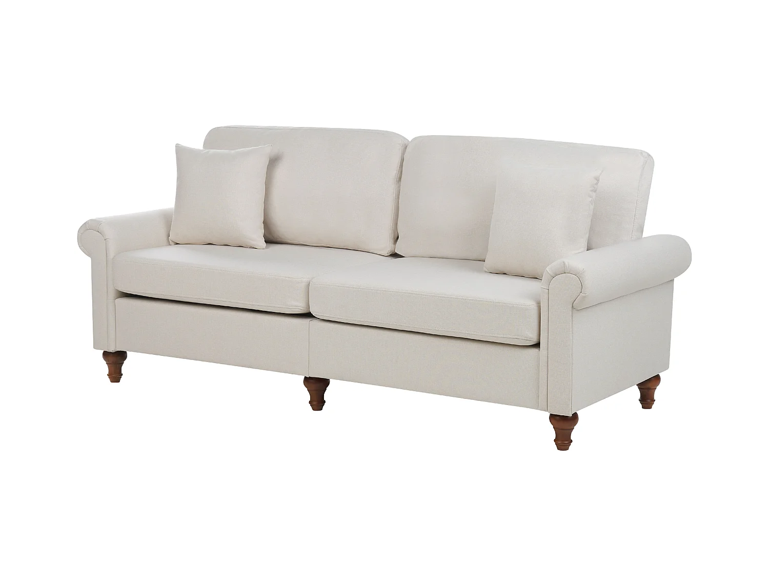 Canapé 3 places GINNERUP Tissu Beige clair