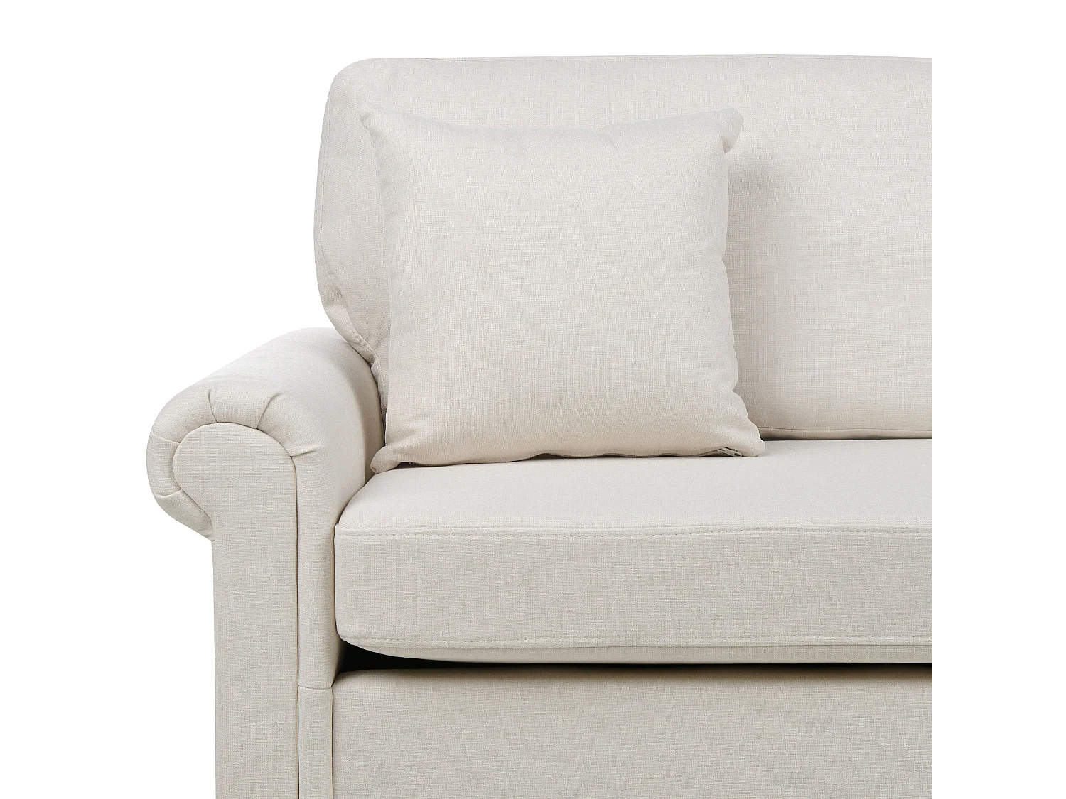 Canapé 3 places GINNERUP Tissu Beige clair