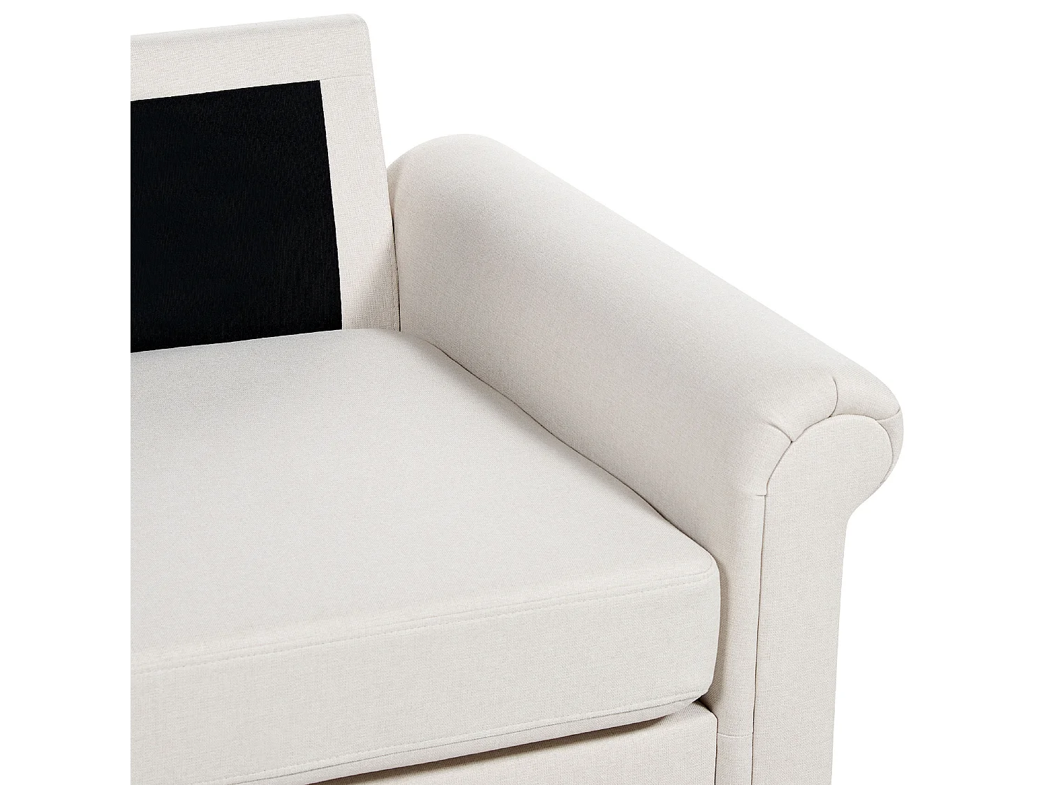 Canapé 3 places GINNERUP Tissu Beige clair