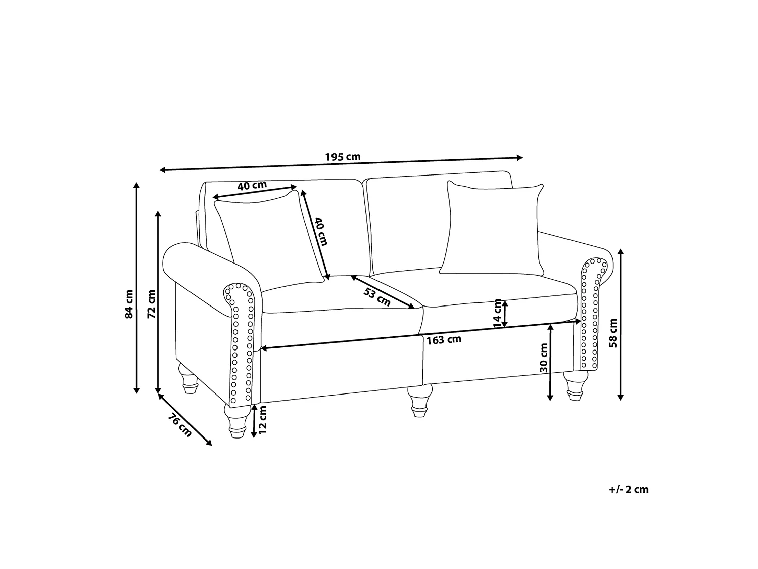 Canapé 3 places en coton beige GINNERUP