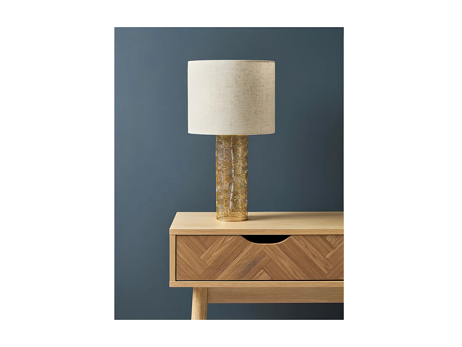 Lampe métal doré ajouré Calathéa Ostaria