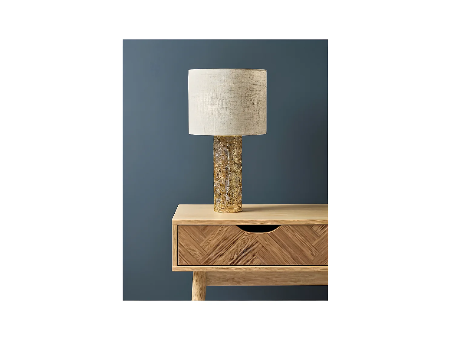 Lampe métal doré ajouré Calathéa Ostaria