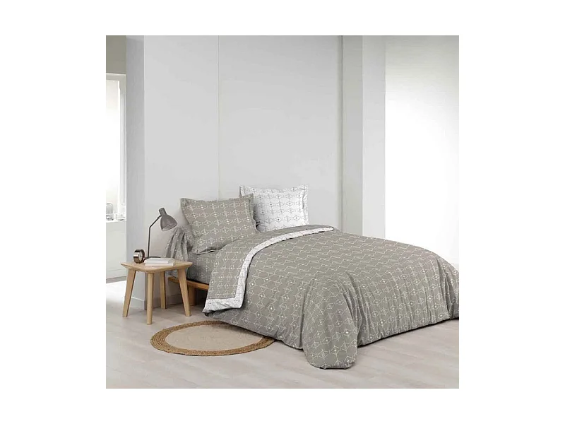 Housse de Couette "Botania" 240x220cm Gris