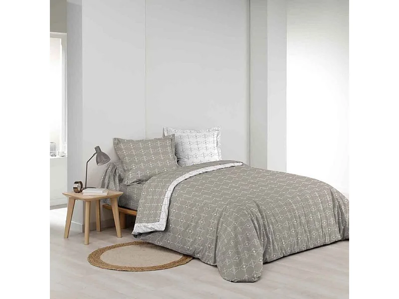 Housse de Couette "Botania" 240x220cm Gris