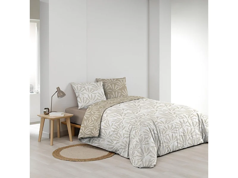 Parure de Lit 3 Pièces "Malia" 240x220cm Naturel