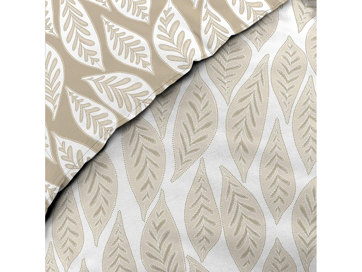 Parure de Lit 3 Pièces "Mareva" 240x220cm Beige