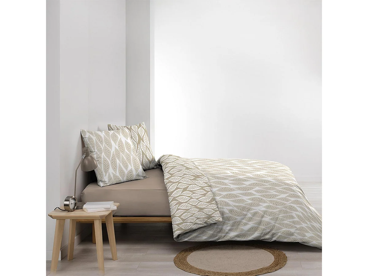 Parure de Lit 3 Pièces "Mareva" 240x220cm Beige