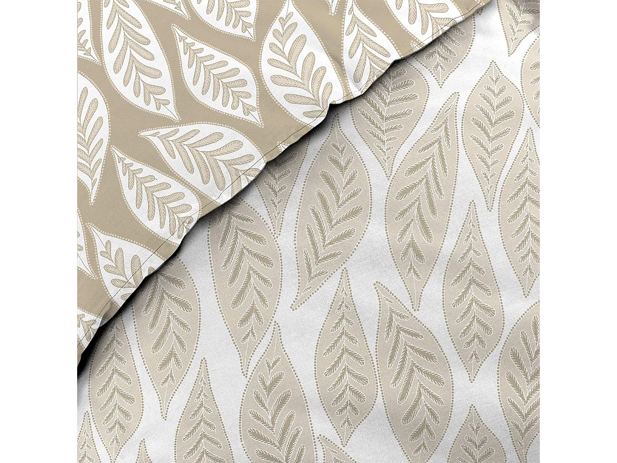 Parure de Lit 3 Pièces "Mareva" 240x220cm Beige