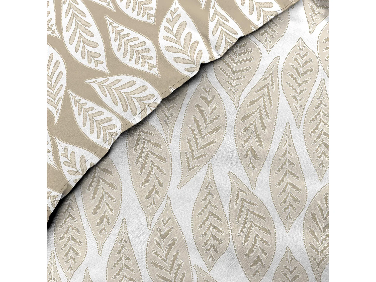 Parure de Lit 3 Pièces "Mareva" 260x240cm Beige