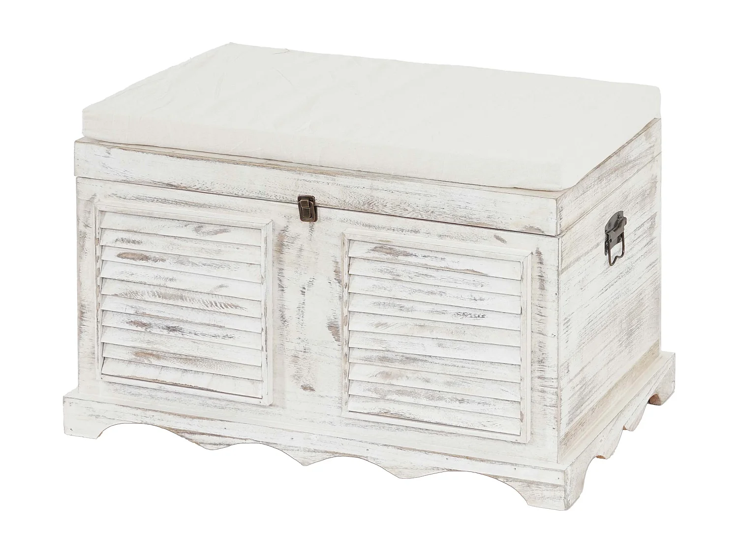 Coffre en bois H356,  blanc