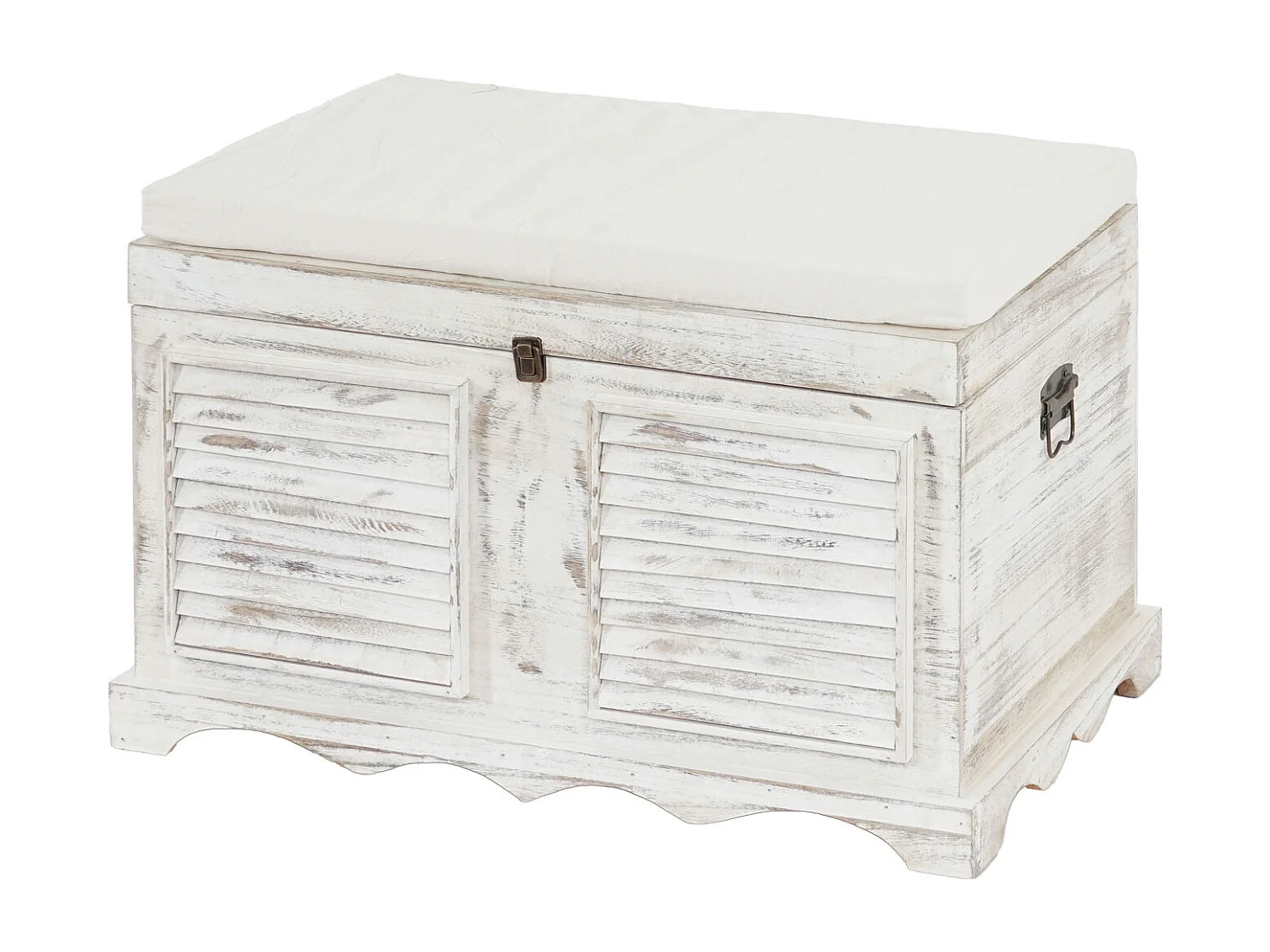 Coffre en bois H356,  blanc