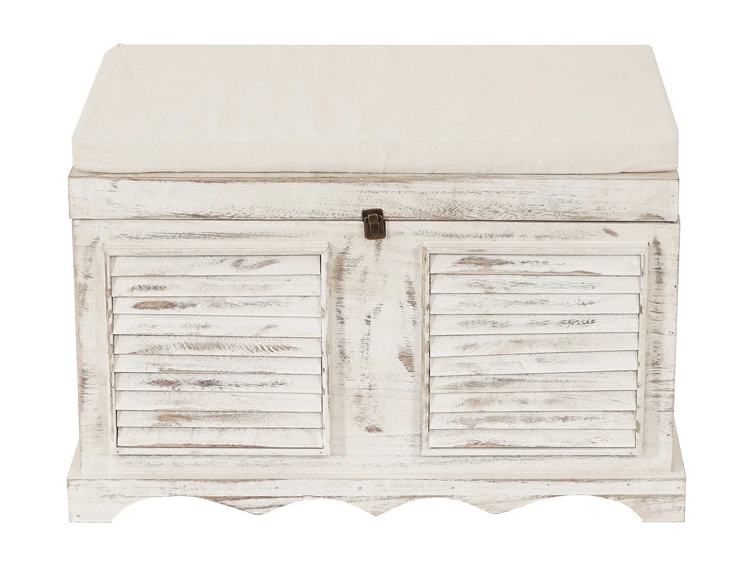 Coffre en bois H356,  blanc