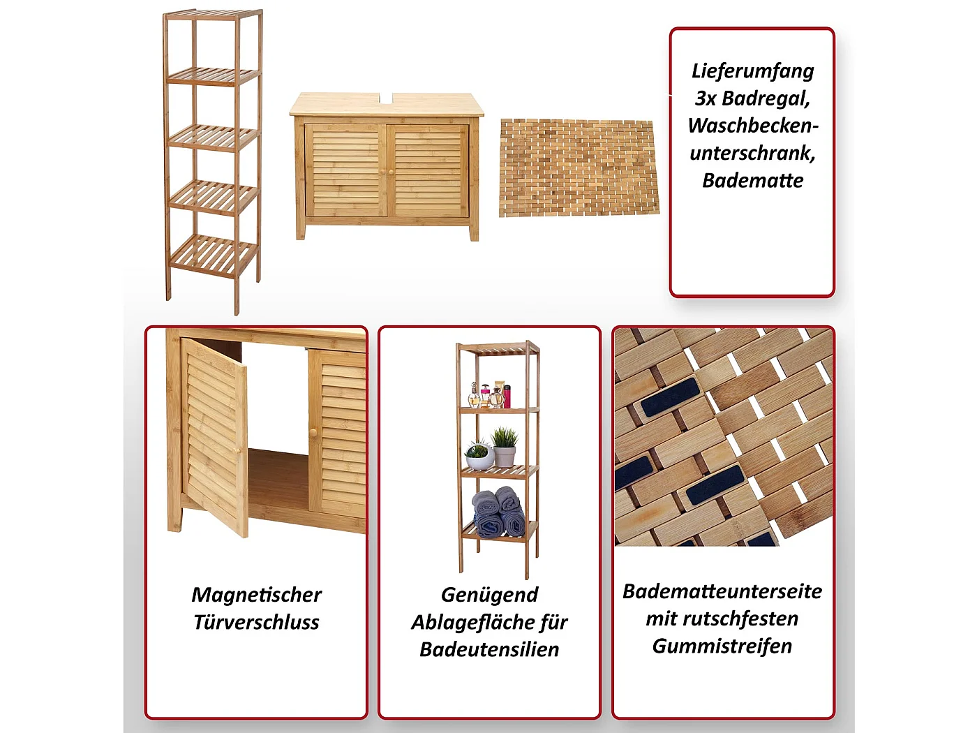 Ensemble pour salle de bain MCW-B18
